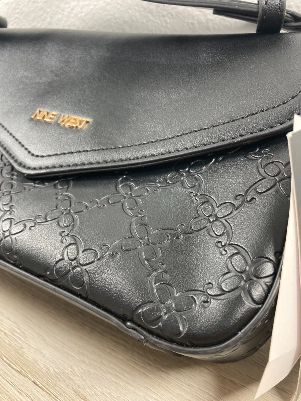 Nine West Bowie Mini Crossbody Flap Bag – Black with Gold Hardware – NWT - Picture 3 of 8